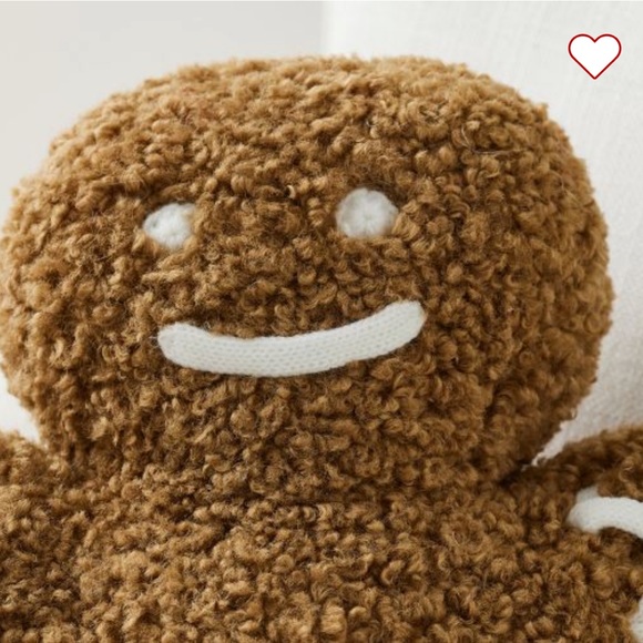 Pottery Barn Cozy Teddy Gingerbread Pillow New Sealed - Picture 2 of 2